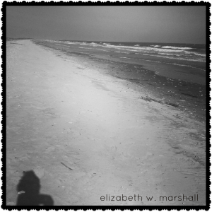 Empty beach shadow profile